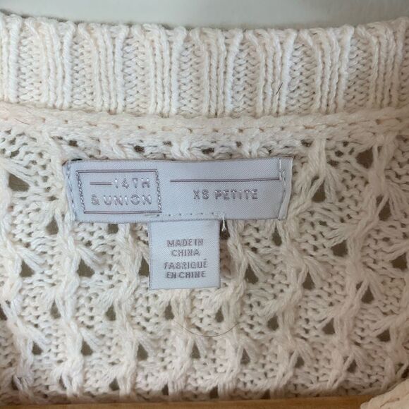 14th & Union Popcorn Knit Sweater - XS Petite - NWT - Picture 4 of 6